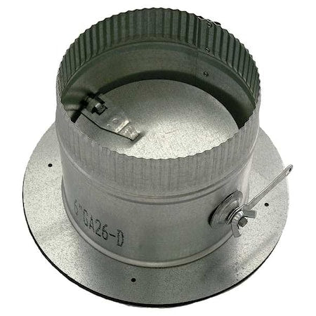 8" Round Take-Off Collar w/Damper, 26 ga.