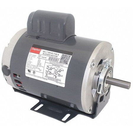 Dayton 1 HP Belt Drive Motor, Capacitor-Start, 1725 Nameplate RPM, 115/208-230 Voltage, Frame 56