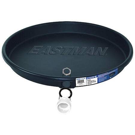 Eastman Water Heater Drain Pan with PVC Fittings, 24 Inch ID x 26 Inch OD Compression, 60082
