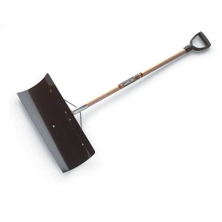 True Temper 1639300 Steel Snow Pusher with D-Grip Hardwood Handle