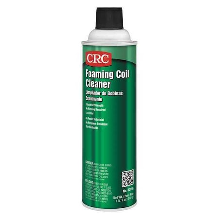 CRC Foaming Coil Cleaner, 18 Wt Oz, Water-Based, Heavy-Duty Cleaner For Air Conditioning And Refrigeration Condensers, Aerosol Spray