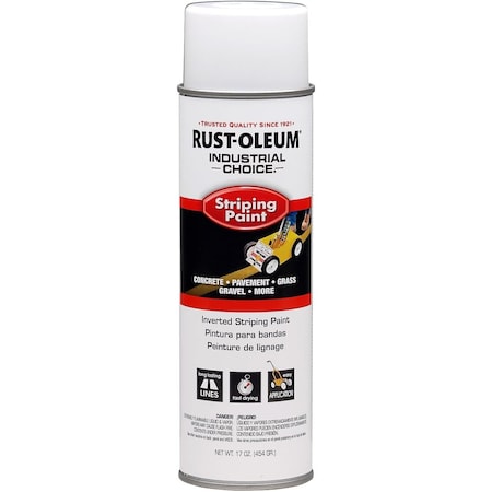 RUST-OLEUM 1691838 Industrial Choice 18-Ounce White Inverted Striping Paint