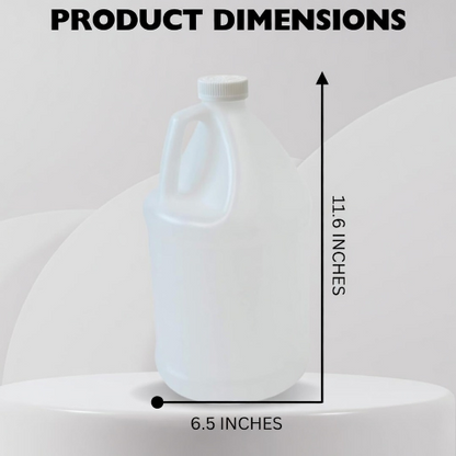 1-Gallon Water Bottle - Round Plastic Jug with Lid