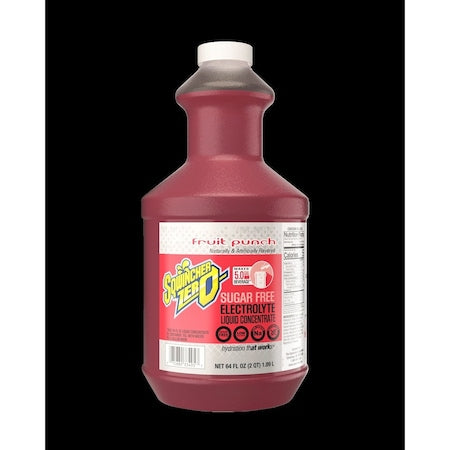 Sqwincher Zero Liquid Concentrate, Fruit Punch, 64 fl oz (Case of 6)