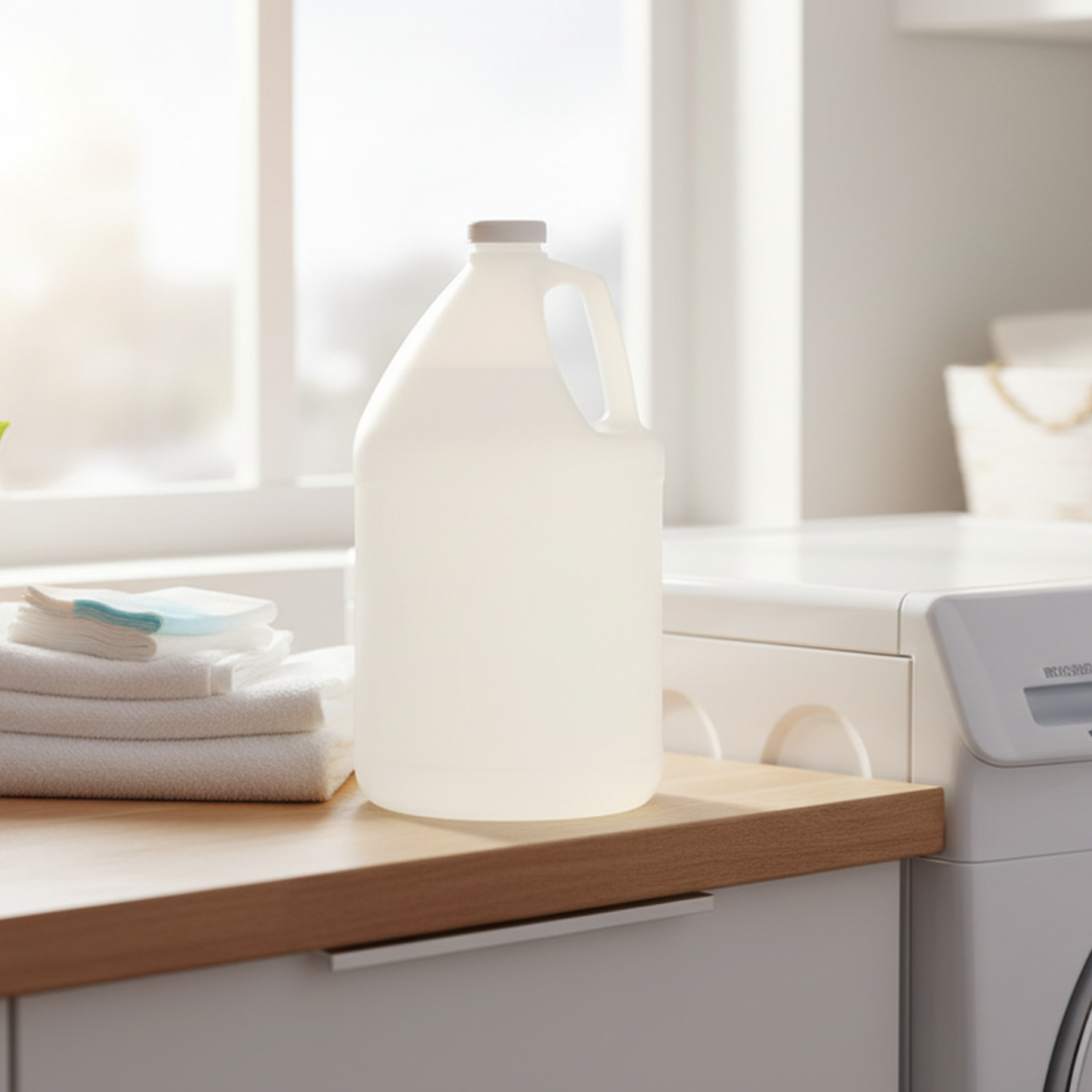 1-Gallon Water Bottle - Round Plastic Jug with Lid
