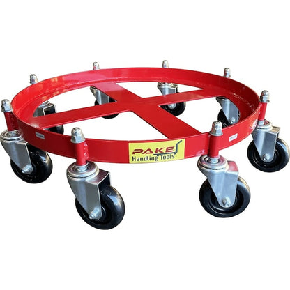 Pake Handling Tools 55-Gallon Heavy-Duty Steel Drum Dolly with 8 Phenolic Swivel Casters (2,000 lb Capacity) - Primary View (H111632692)