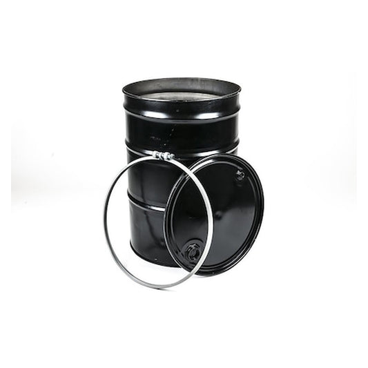 Basco 55-Gallon 18-Gauge Reconditioned Open-Head Steel Drum with Bolt Ring - Black - Primary View (H5522807)