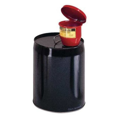 Justrite 4-1/2" Heavy-Duty Galvanized Steel Mini-Drum Safety Funnel with Flame Arrester - Primary View (H1063273)