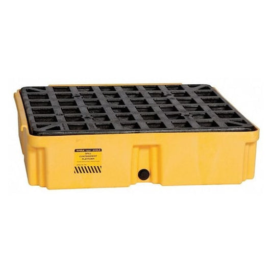 Eagle Mfg 1633D 1-Drum Modular Spill Containment Platform with Drain (15-Gallon Sump, 2,000 lb Capacity) - Primary View (H4988803)