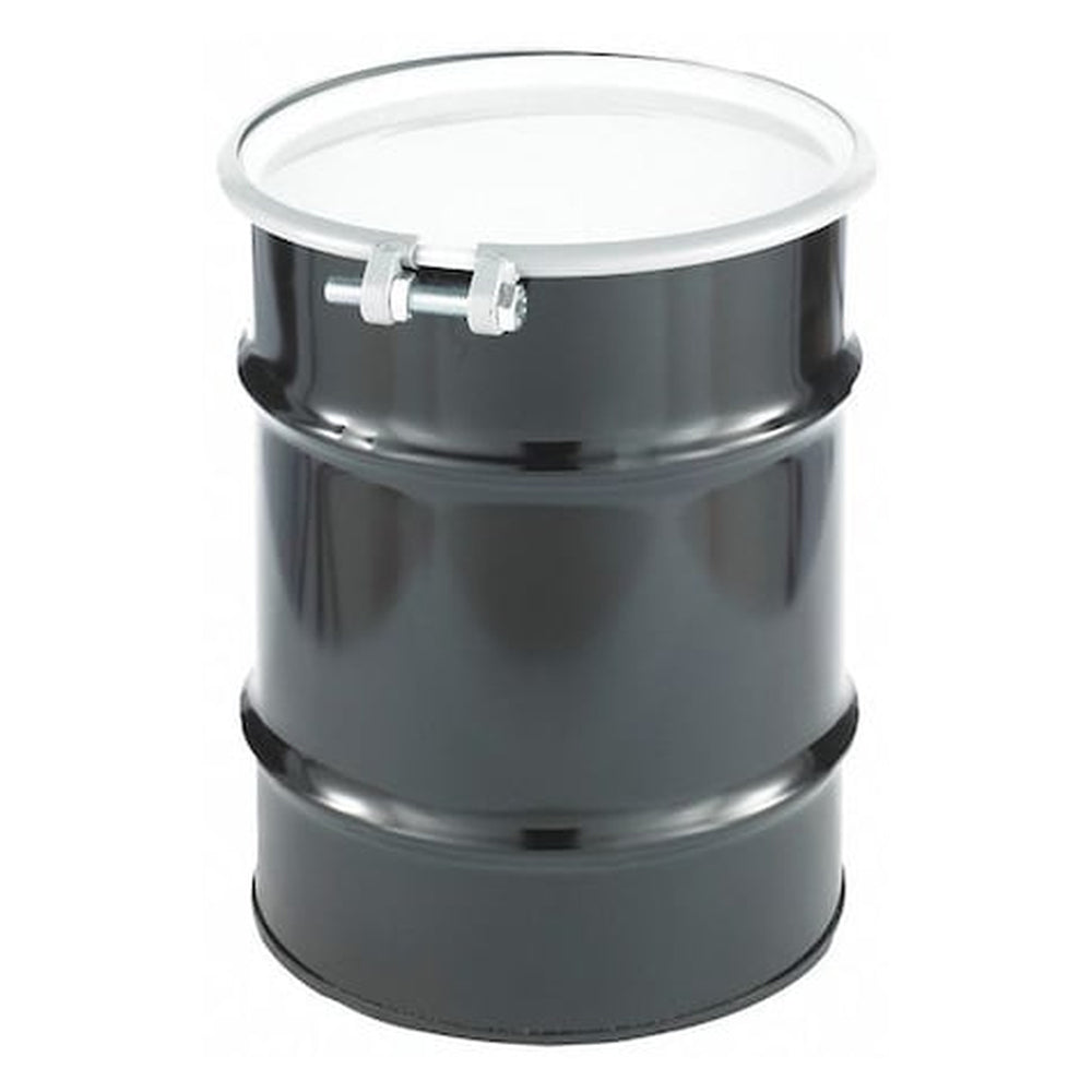Hathoro Select 10-Gallon Open-Head Steel Transport Drum with Ring - Black - Primary View (H1180891)