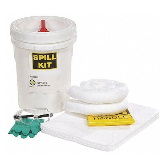SpillTech 5-Gallon Oil-Only Emergency Spill Response Kit in Overpack Pail Drum - Yellow - Primary View (H4423443)
