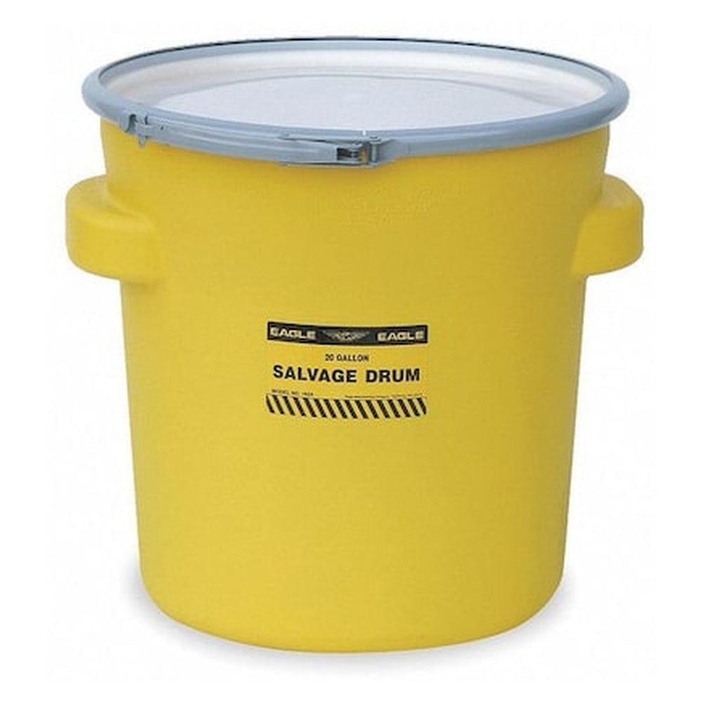 Eagle Mfg 20-Gallon Polyethylene Open-Head Salvage Drum - Yellow (UN-Rated) - Primary View (H3387526)