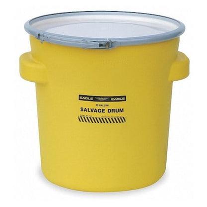 Eagle Mfg 20-Gallon Polyethylene Open-Head Salvage Drum - Yellow (UN-Rated) - Primary View (H3387526)