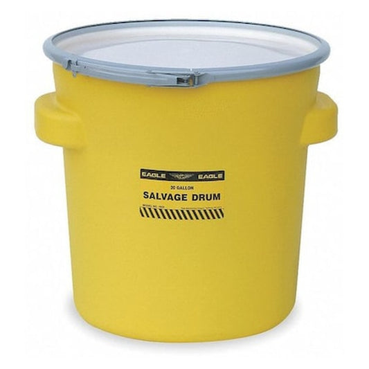 Eagle Mfg 20-Gallon Polyethylene Open-Head Salvage Drum - Yellow (UN-Rated) - Primary View (H3387526)