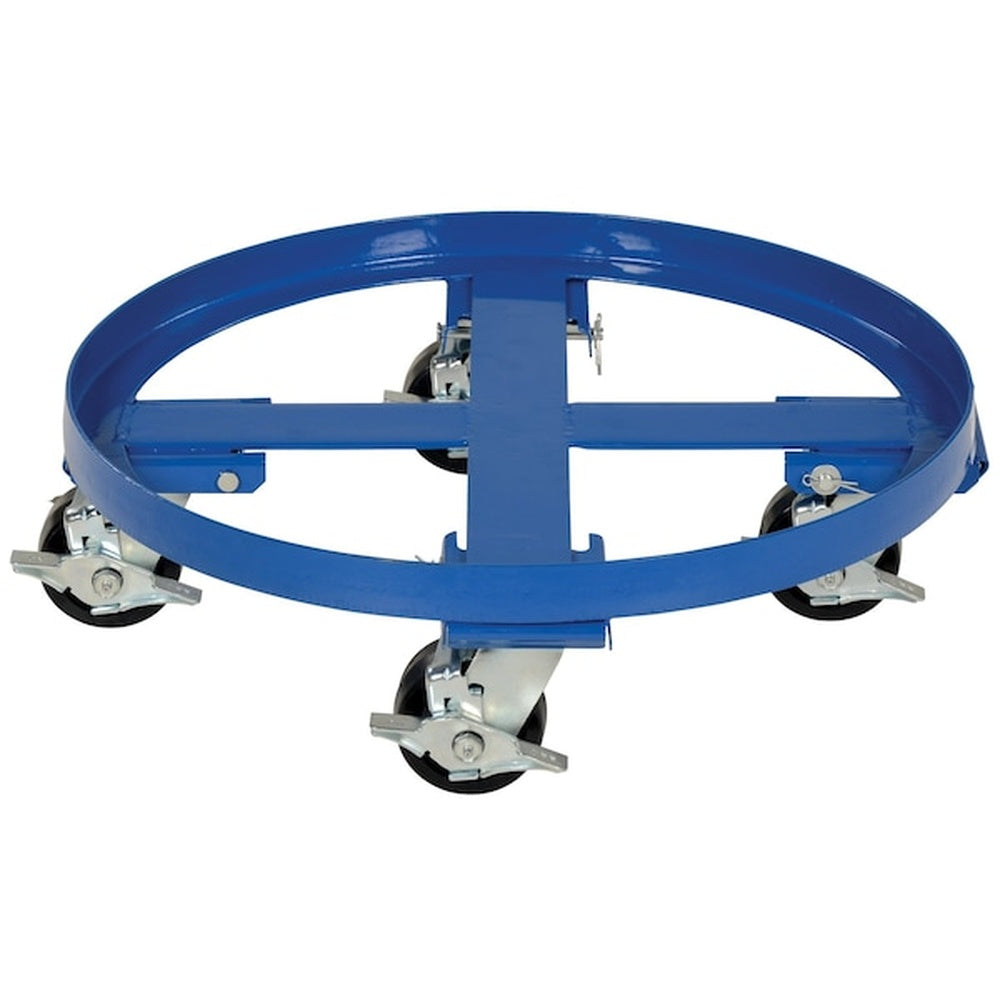 Vestil Extra Heavy-Duty Welded Steel Mobile Drum Dolly (2,000 lb Capacity) - Blue - Primary View (H603509648)