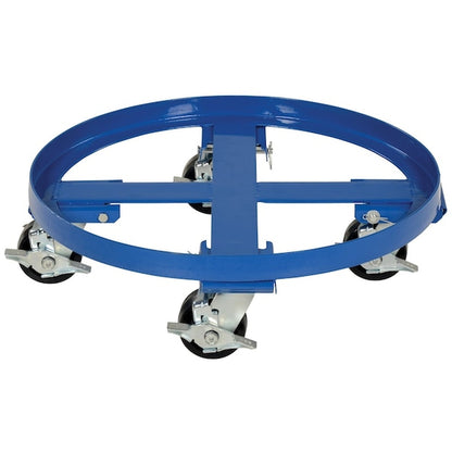 Vestil Extra Heavy-Duty Welded Steel Mobile Drum Dolly (2,000 lb Capacity) - Blue - Primary View (H603509648)