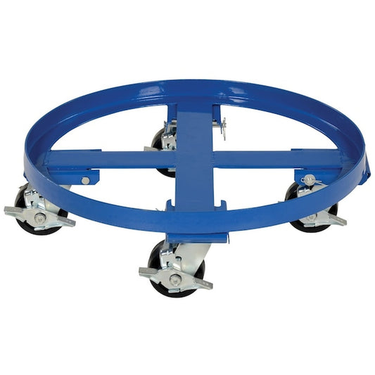 Vestil Extra Heavy-Duty Welded Steel Mobile Drum Dolly (2,000 lb Capacity) - Blue - Primary View (H603509648)