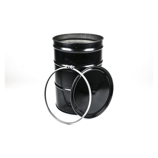 Basco 55-Gallon Reconditioned Open-Head Steel Drum with Bolt Ring - Black - Primary View (H5521075)