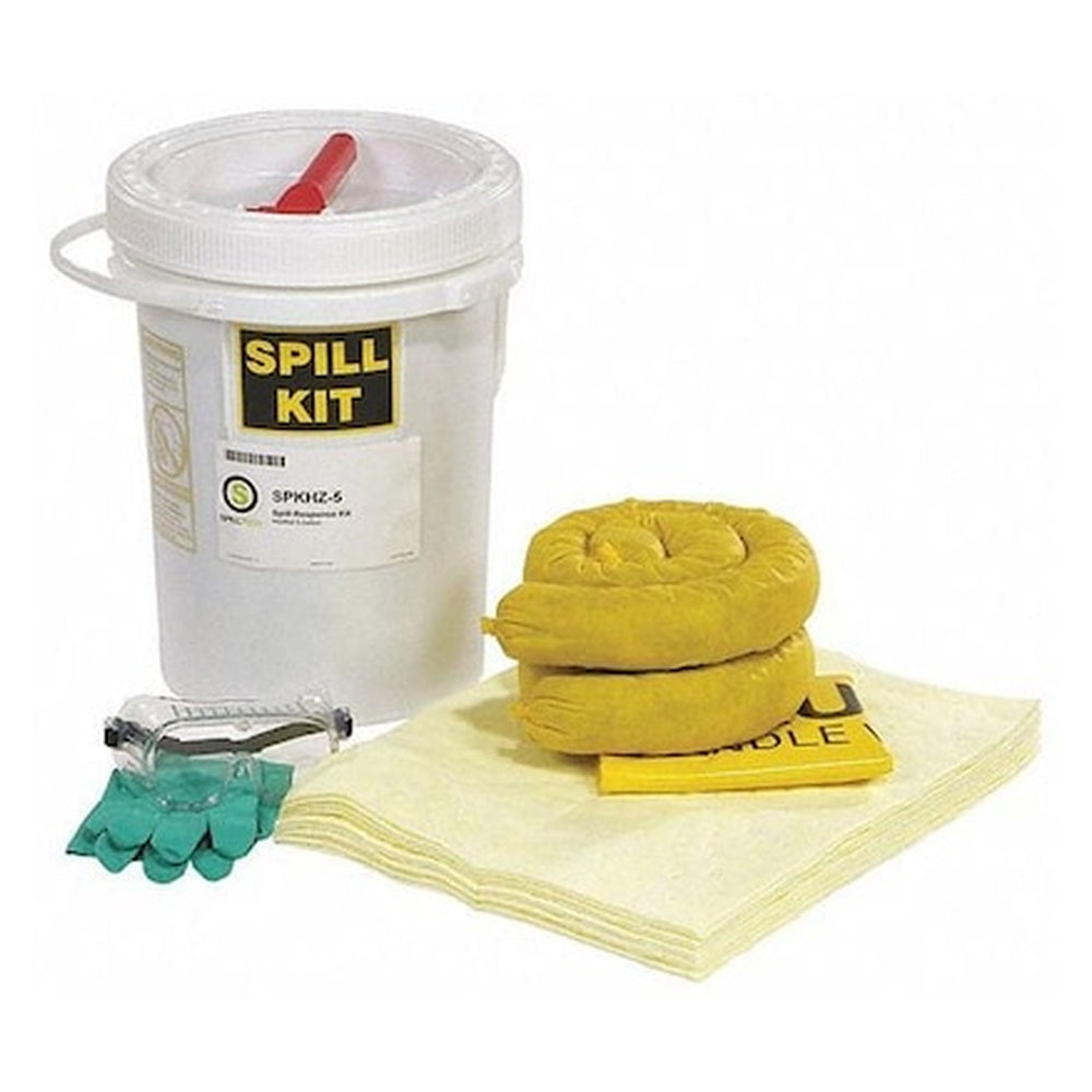 SpillTech 5-Gallon Hazardous Chemical Spill Kit in Overpack Pail Drum - Yellow - Primary View (H4036398)