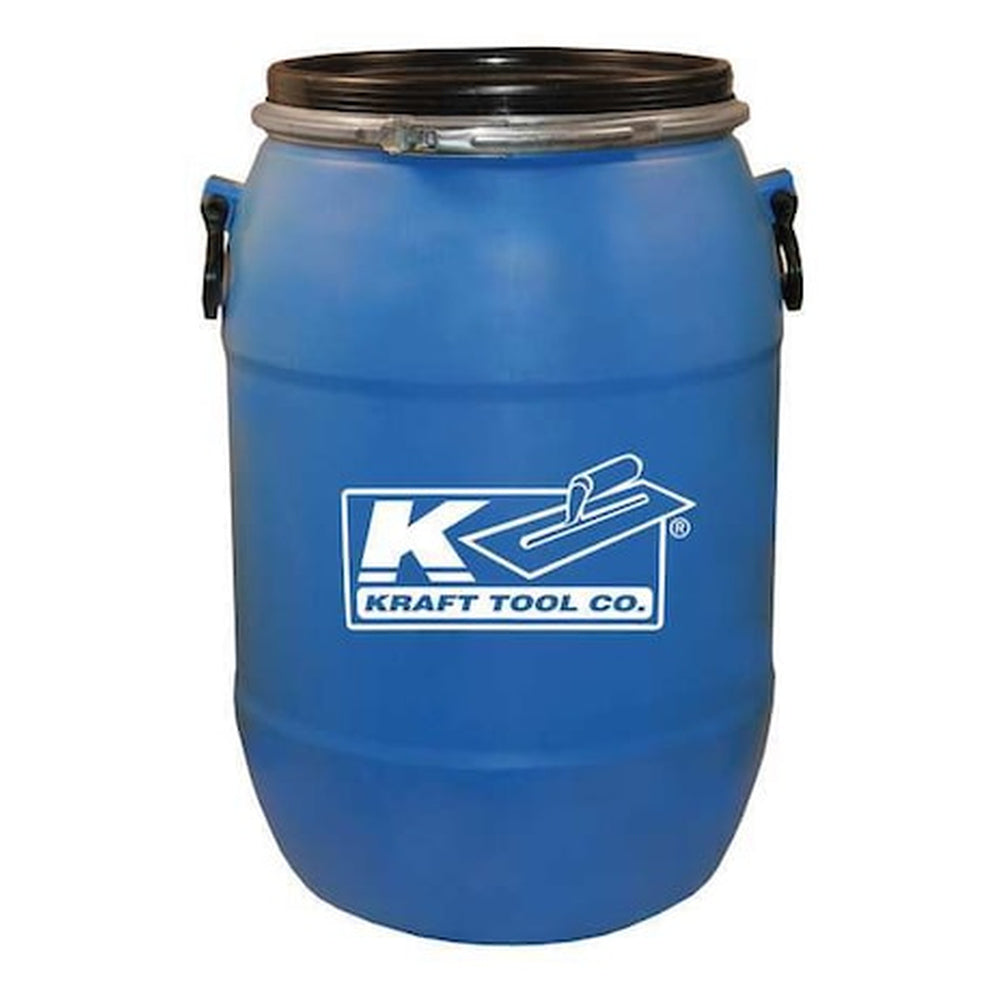 Kraft Tool 15-Gallon Heavy-Duty HDPE Mixing Barrel with Lever-Lock Lid (Blue/Black) - Primary View (H5067763)