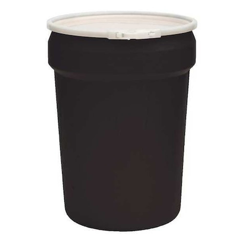 Eagle Mfg 30-Gallon HDPE Open-Head Poly Drum with Lever Lock Ring - Black - Primary View (H6540059)
