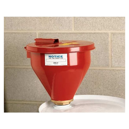 Justrite 4-1/2" Heavy-Duty Galvanized Steel Mini-Drum Safety Funnel with Flame Arrester - View 2 (H1063273)