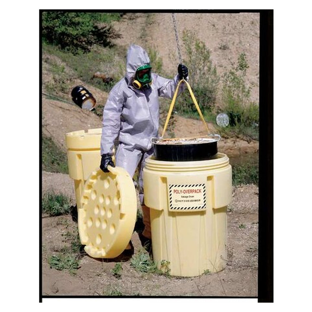 ENPAC 20-Gallon Polyethylene Open-Head Wheeled Salvage Drum - Yellow - View 2 (H3904512)