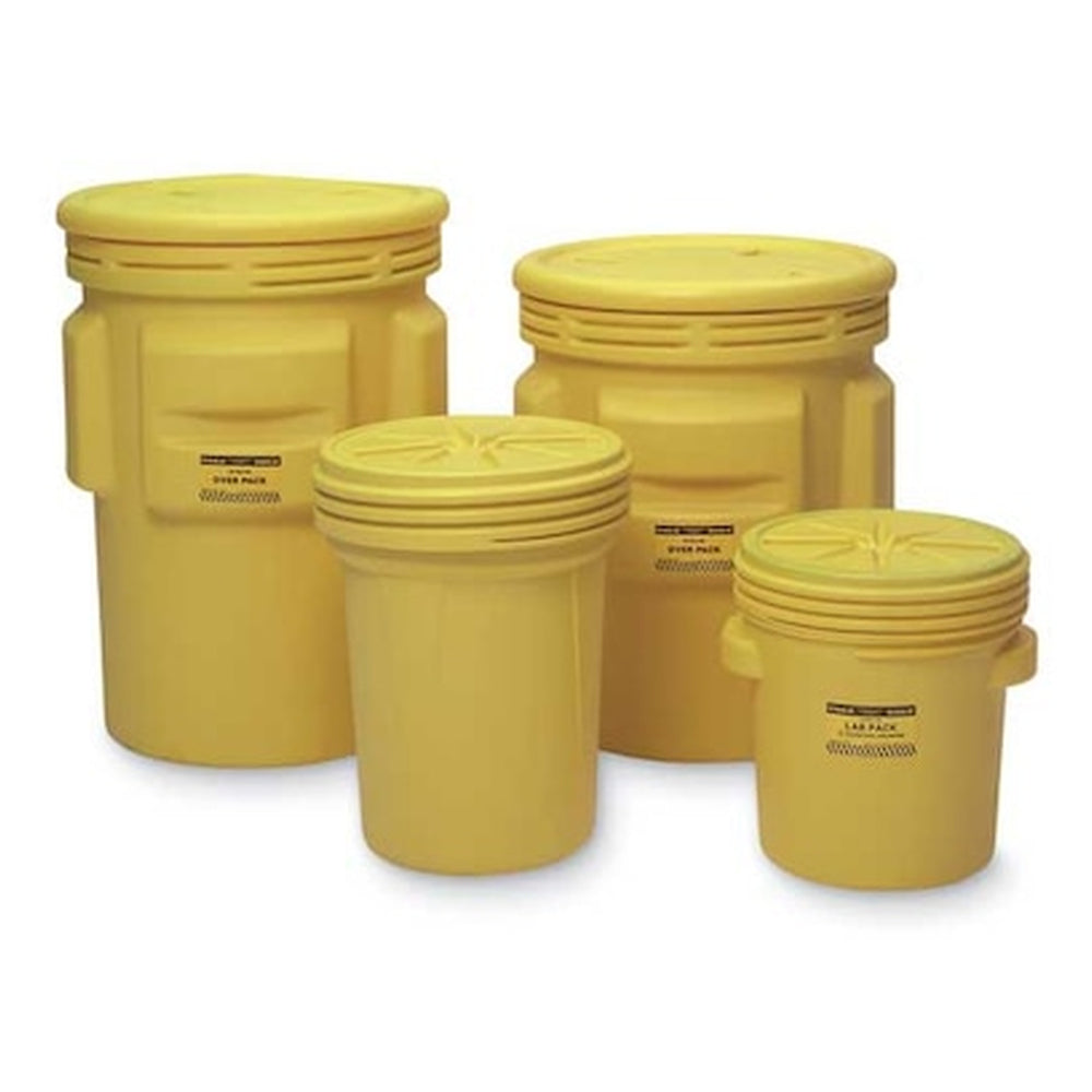 Eagle Mfg 20-Gallon Polyethylene Open-Head Salvage Drum with Screw-On Lid - Yellow - View 2 (H2937934)