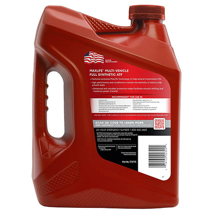 Automatic Transmission Fluid, Bottle, 1 gal, ATF, Synthetic, Red