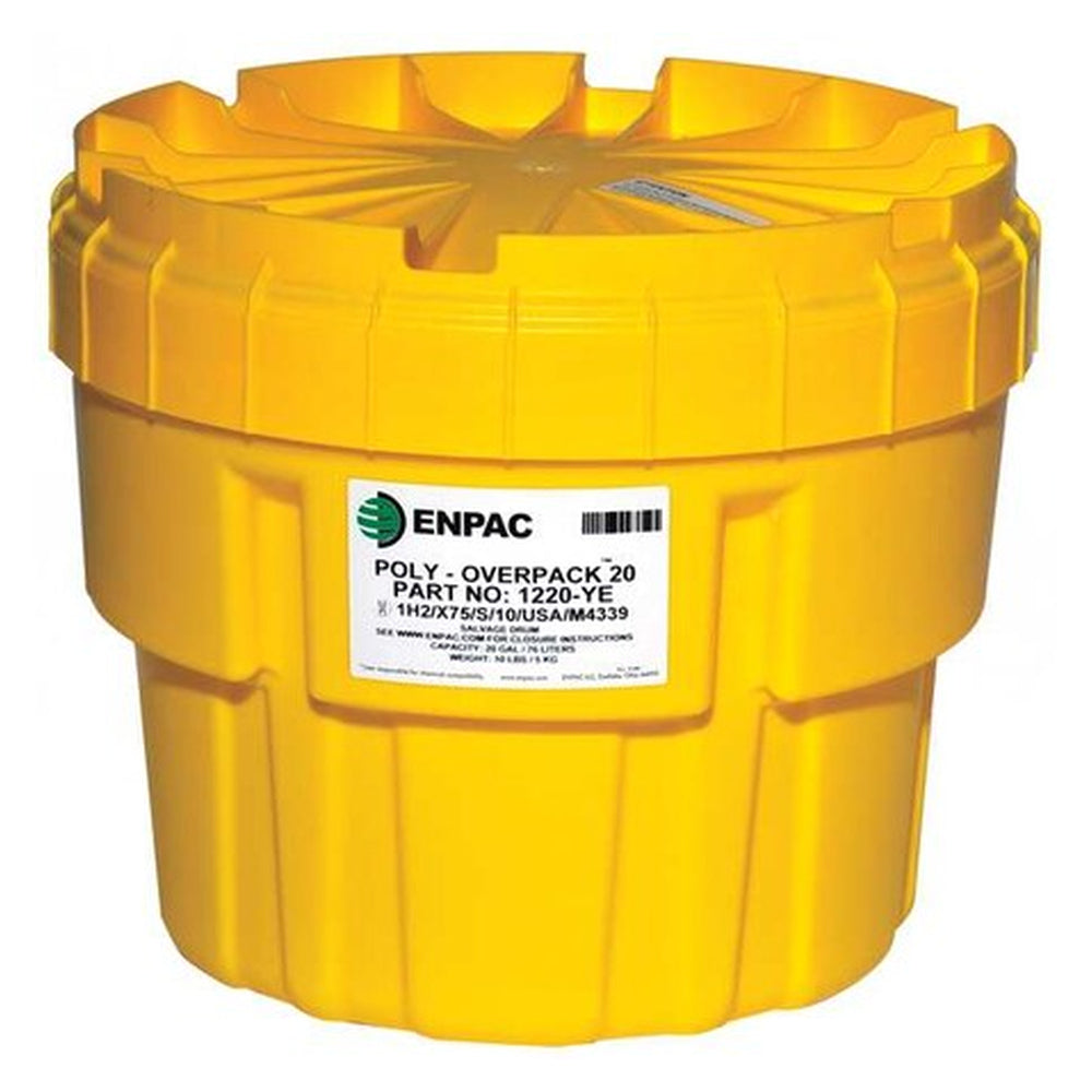 ENPAC 20-Gallon Polyethylene Open-Head Wheeled Salvage Drum - Yellow - View 3 (H3904512)