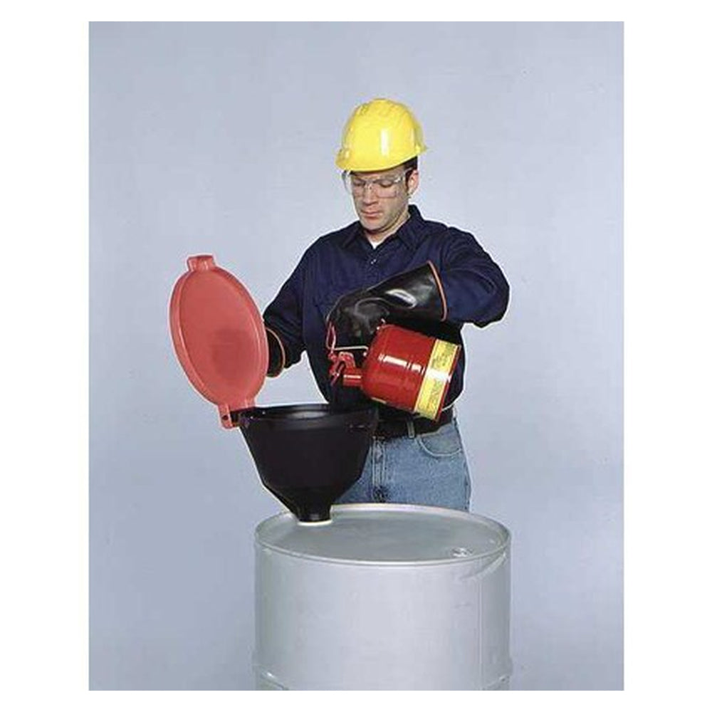 UltraTech 11-Inch Heavy-Duty Polyethylene Drum Funnel with Hinged Cover - Black - View 3 (H1776756)