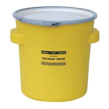 Eagle Mfg 20-Gallon Polyethylene Open-Head Salvage Drum - Yellow (UN-Rated) - View 3 (H3387526)