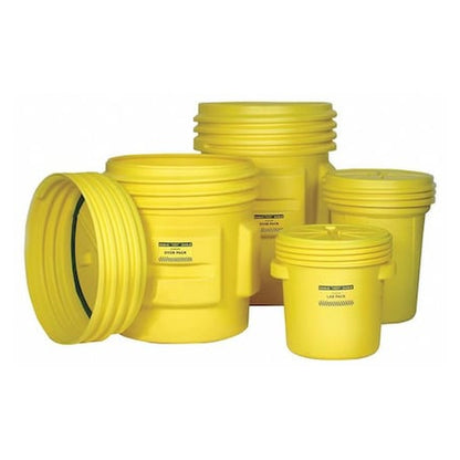 Eagle Mfg 20-Gallon Polyethylene Open-Head Salvage Drum with Screw-On Lid - Yellow - View 3 (H2937934)