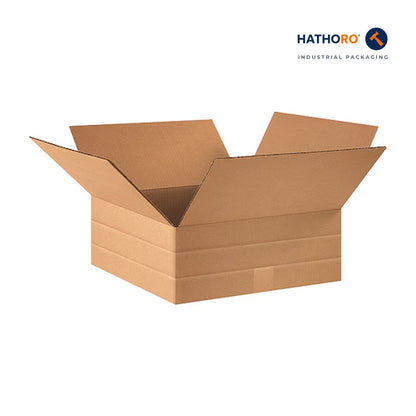 Hathoro 16 x 16 x 6 inch multi-depth corrugated shipping box