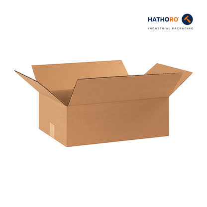 Hathoro 17-1/4 x 11-1/4 x 6 inch corrugated shipping box