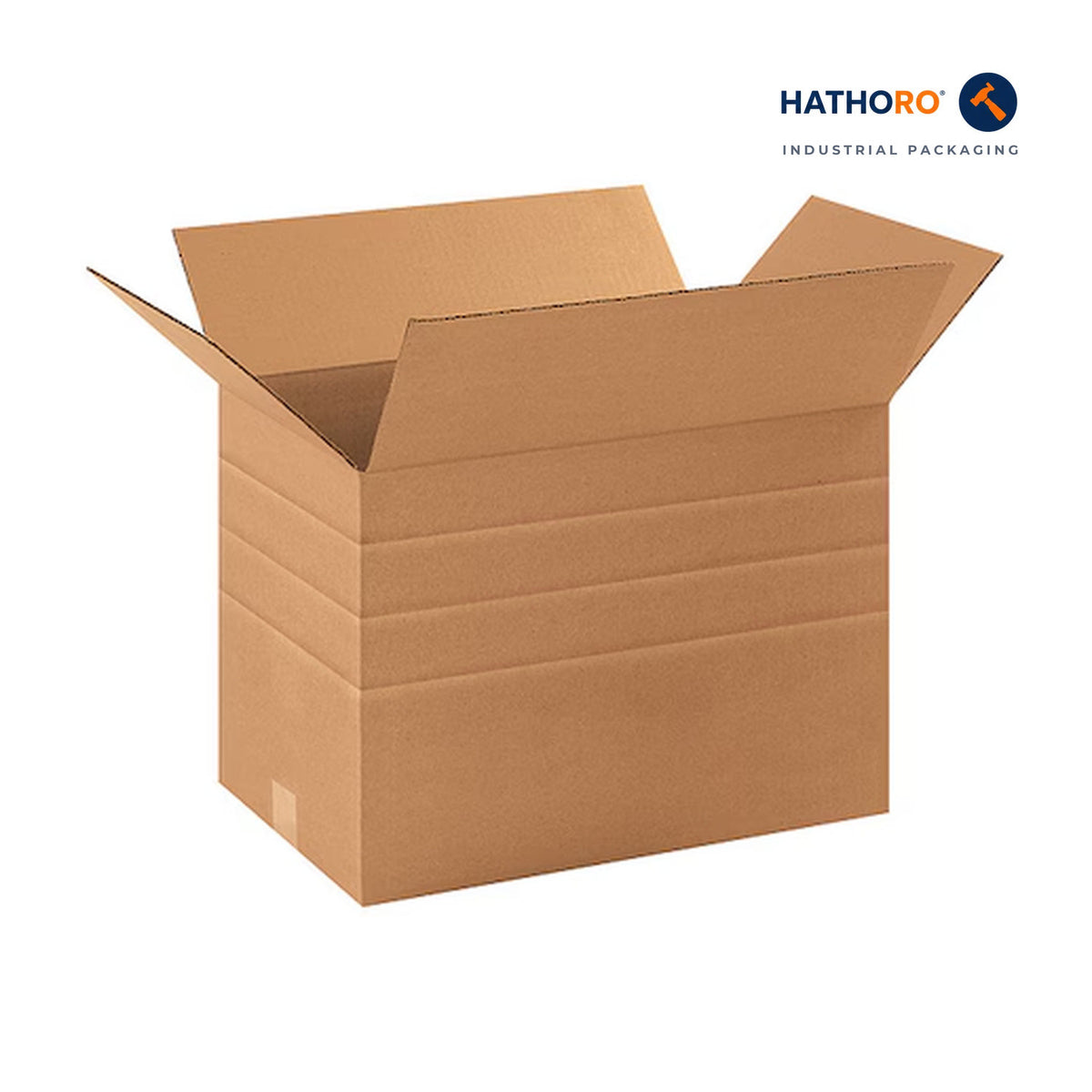 Hathoro 17-1/4 x 11-1/2 x 12 inch multi-depth corrugated shipping box