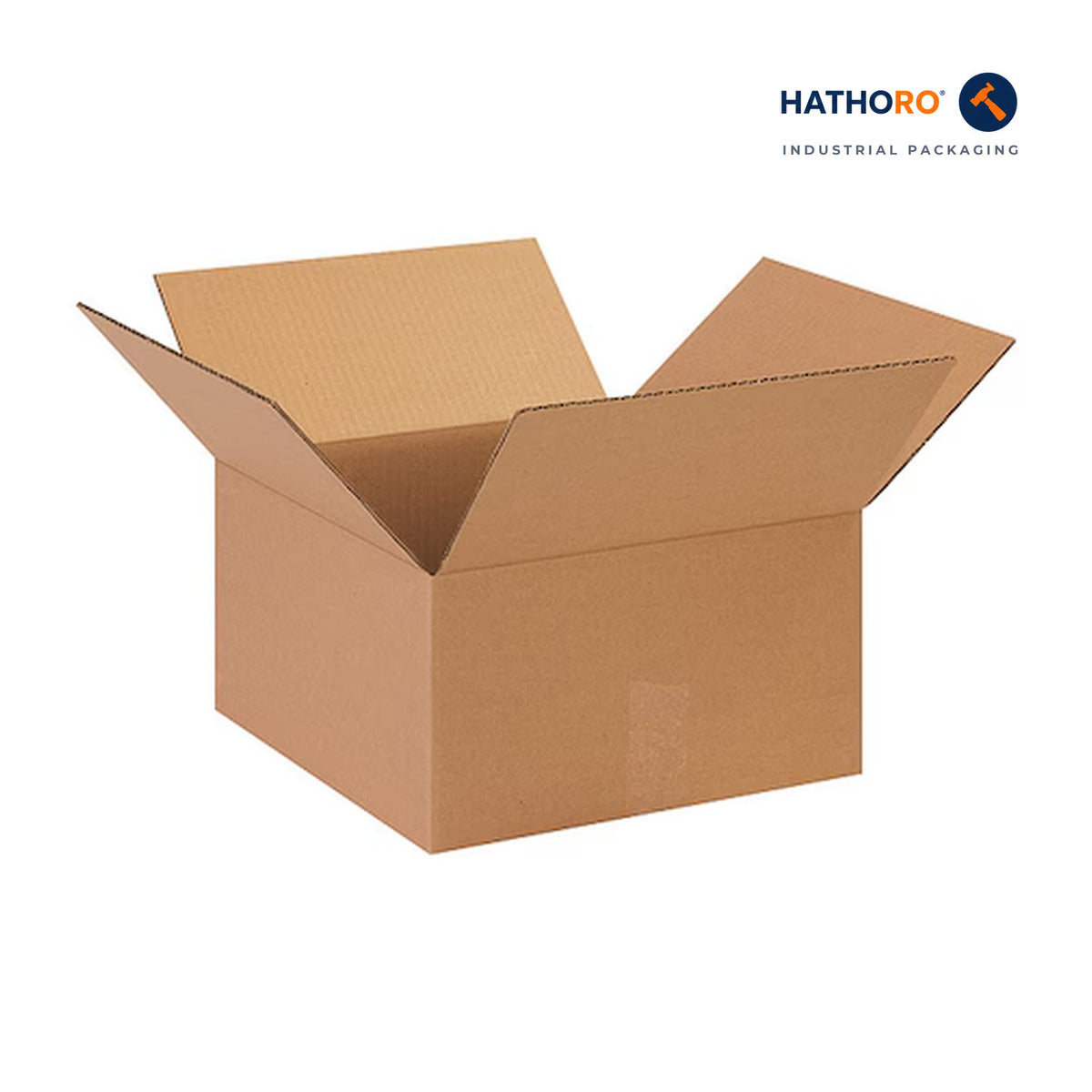 Hathoro 13-1/2 x 13-1/2 x 7-1/2 inch corrugated shipping box