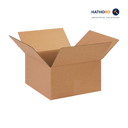 Hathoro 13-1/2 x 13-1/2 x 7-1/2 inch corrugated shipping box