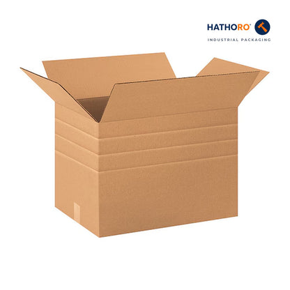 Hathoro 20 x 14 x 14 inch multi-depth corrugated shipping box