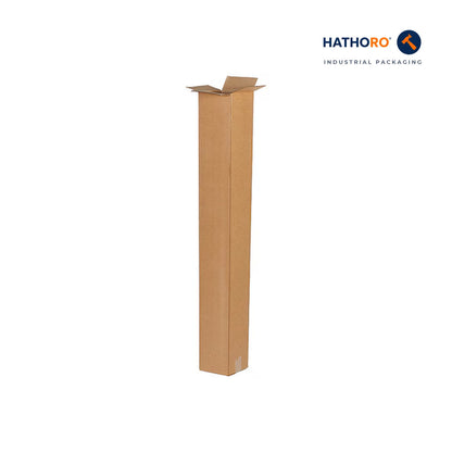 Hathoro 4 x 4 x 30 inch corrugated shipping box