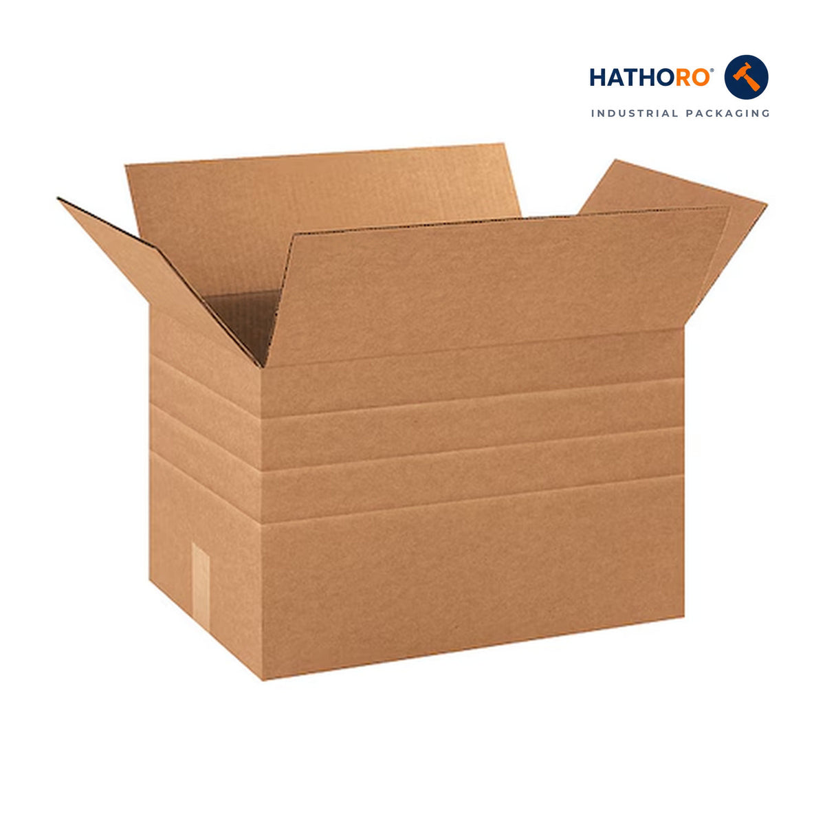 Hathoro 18 x 12 x 12 inch multi-depth corrugated shipping box