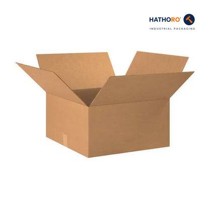 Hathoro 18-1/2 x 18-1/2 x 9 inch corrugated shipping box