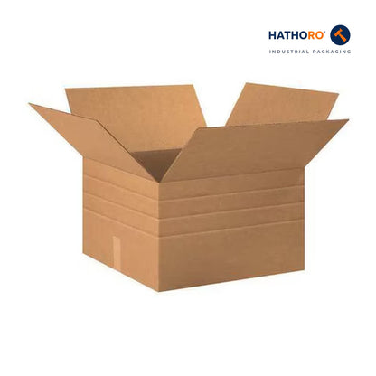 Hathoro 20 x 20 x 12 inch multi-depth corrugated shipping box