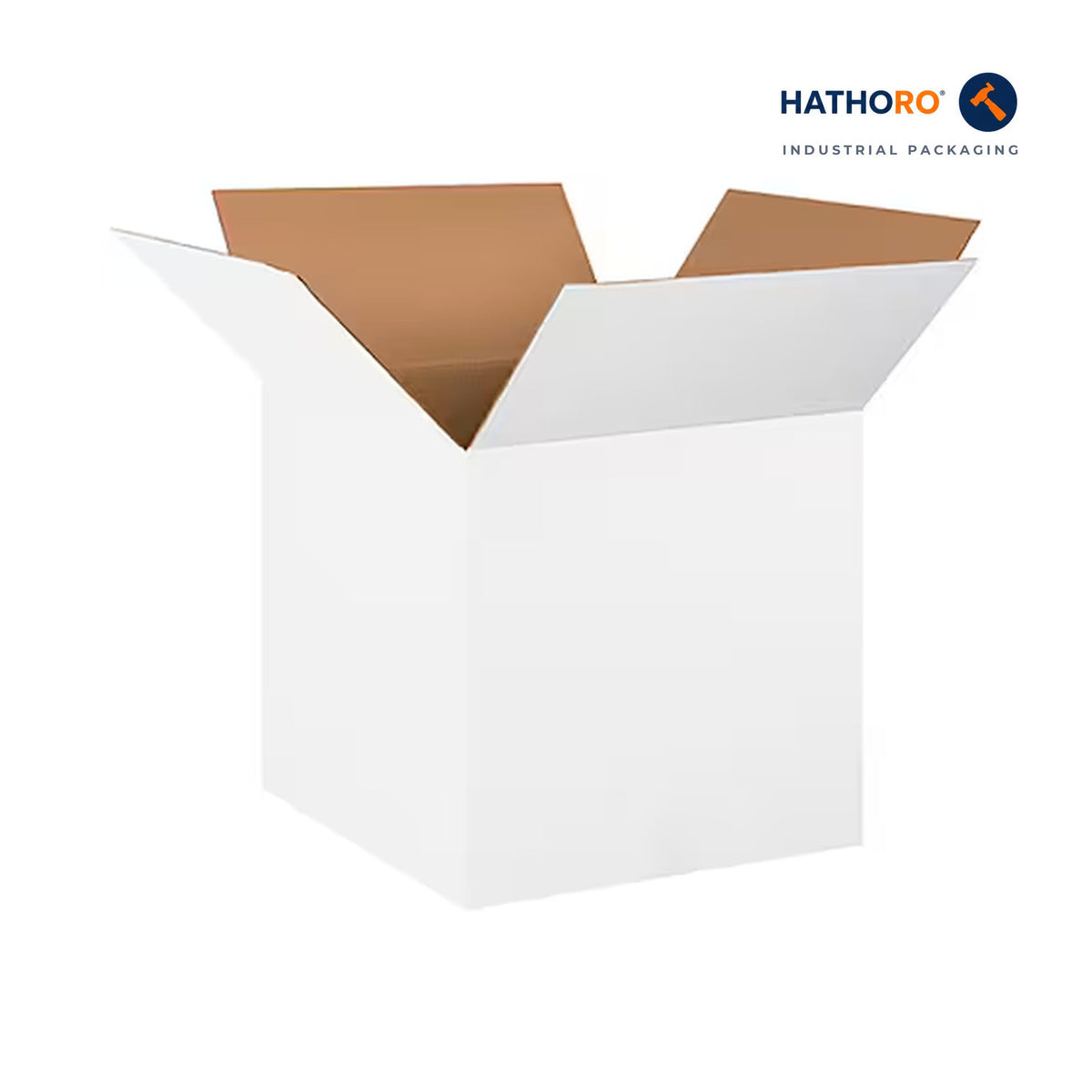 Hathoro 20 x 20 x 20 inch white corrugated shipping box