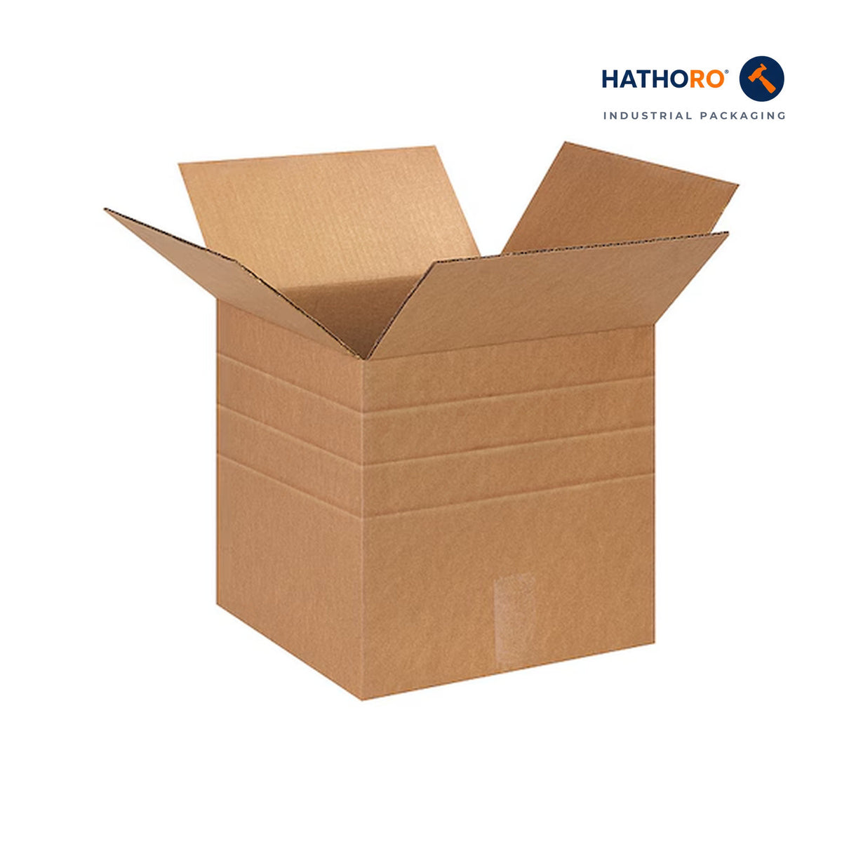 Hathoro 13 x 13 x 13 inch multi-depth corrugated shipping box