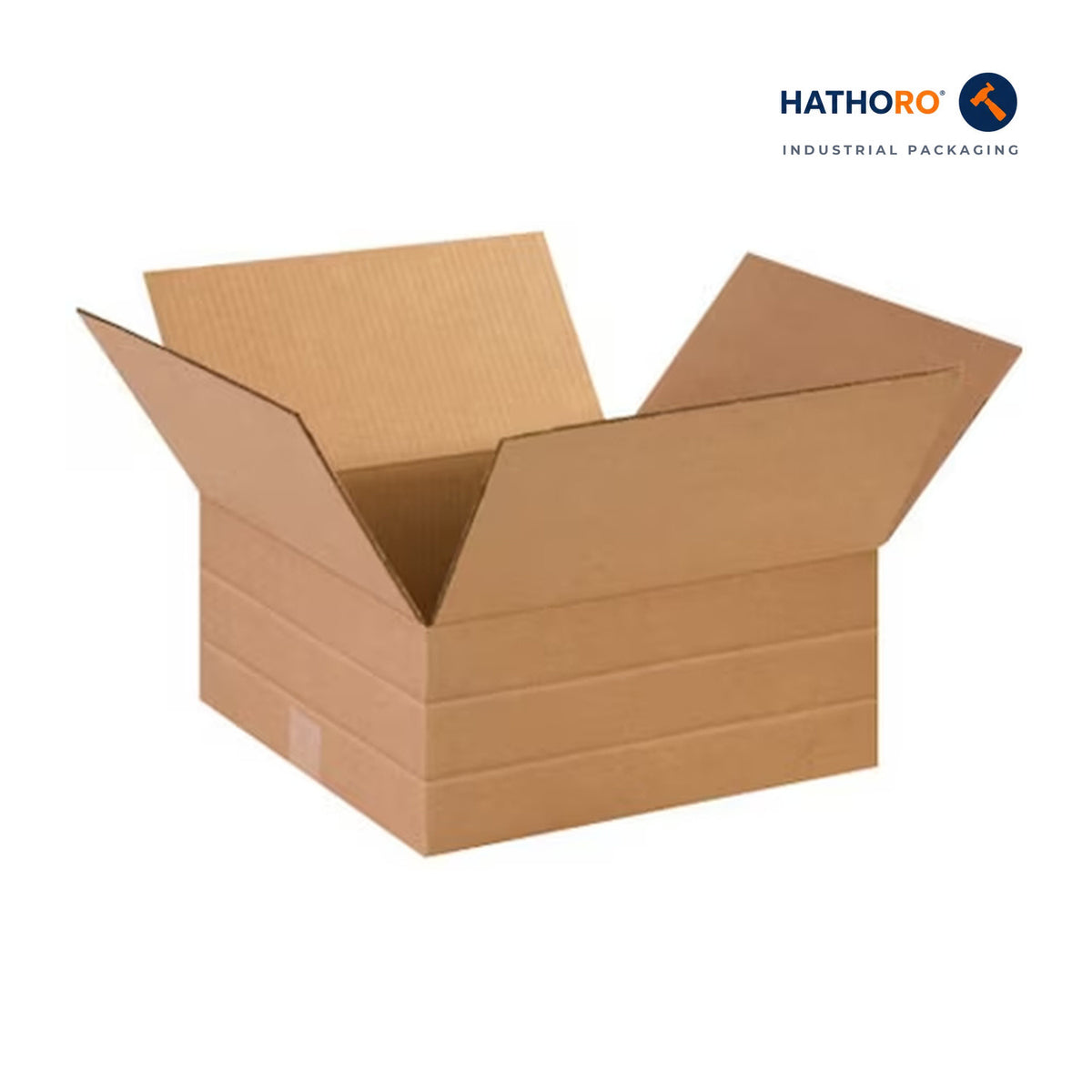 Hathoro 14 x 14 x 6 inch multi-depth corrugated shipping box
