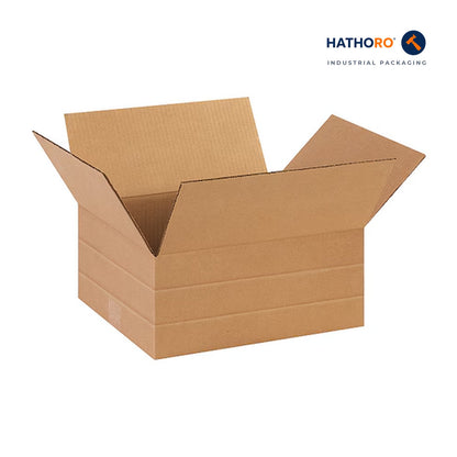 Hathoro 14 x 12 x 6 inch multi-depth corrugated shipping box