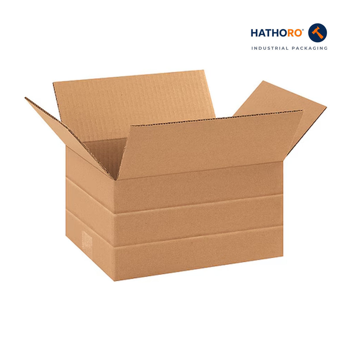 Hathoro 11-1/4 x 8-3/4 x 6 inch multi-depth corrugated shipping box