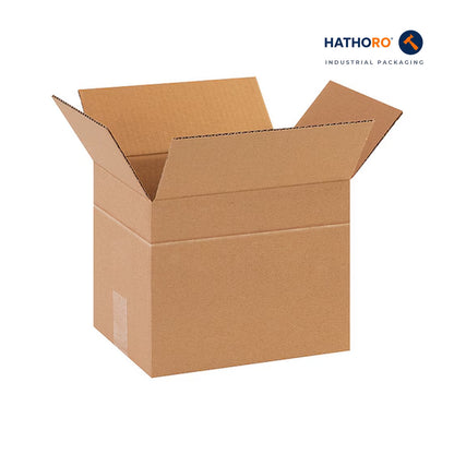 Hathoro 10 x 8 x 8 inch multi-depth corrugated shipping box