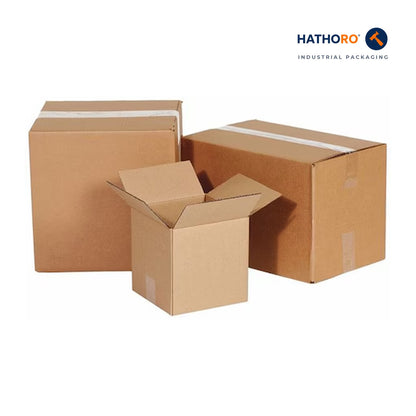 Hathoro 7 x 7 x 8 inch corrugated shipping box